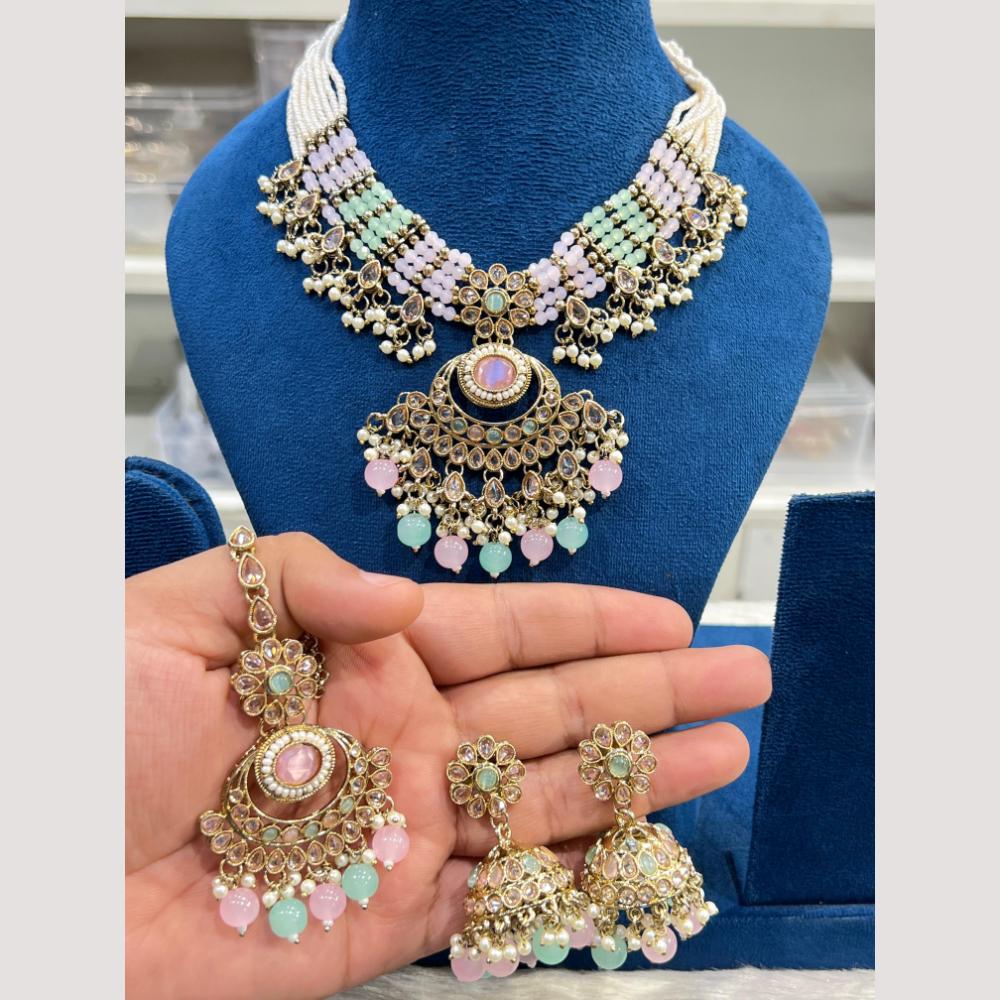 Hira Collections Designer Kundan And Beads Necklace Set For Every Occassions