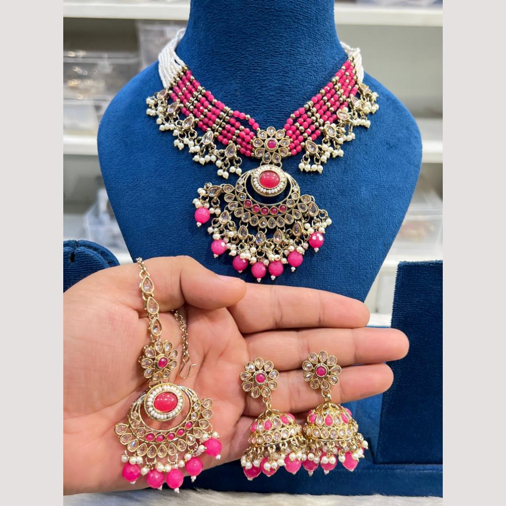 Hira Collections Designer Kundan And Beads Necklace Set For Every Occassions