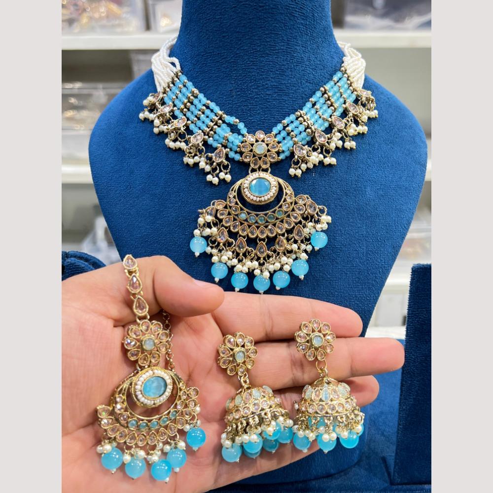Hira Collections Designer Kundan And Beads Necklace Set For Every Occassions