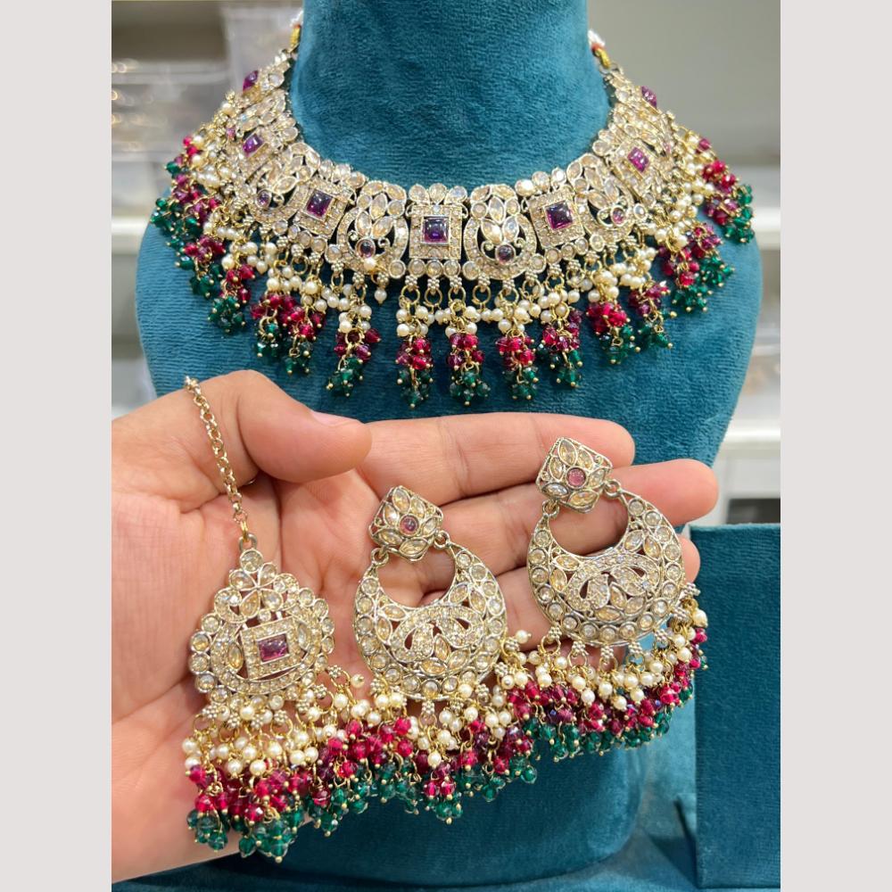 Hira Collections Designer Kundan And Pearl Necklace Set For Every Occassions