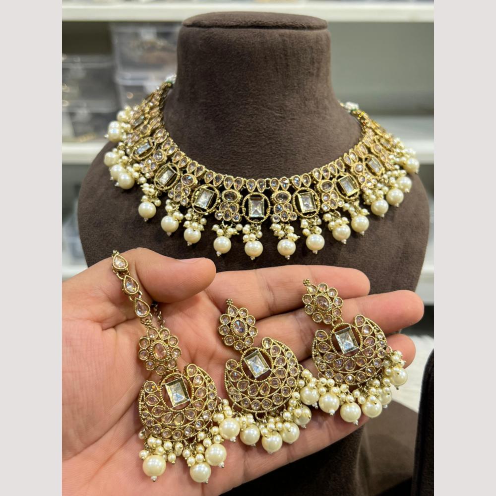 Hira Collections Designer Kundan And Pearl Necklace Set For Every Occassions