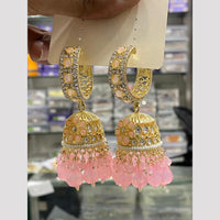 Hira Collections Designer Austrian Stone And Pota Beads Jhumki Earrings