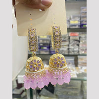 Hira Collections Designer Austrian Stone And Pota Beads Jhumki Earrings
