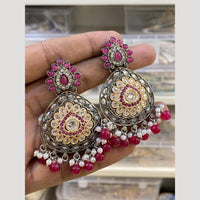 Hira Collections Gold Plated Crystals And Beads Dangler Earrings