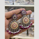 Hira Collections Gold Plated Crystals And Beads Dangler Earrings