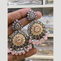 Hira Collections Gold Plated Crystals And Beads Dangler Earrings