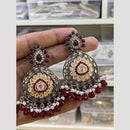Hira Collections Gold Plated Crystals And Beads Dangler Earrings