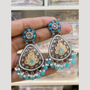 Hira Collections Gold Plated Crystals And Beads Dangler Earrings