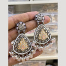 Hira Collections Gold Plated Crystals And Beads Dangler Earrings