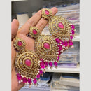 Hira Collections Elegant Crystal Stone Necklace Set with Matching Earrings for Festive Wear