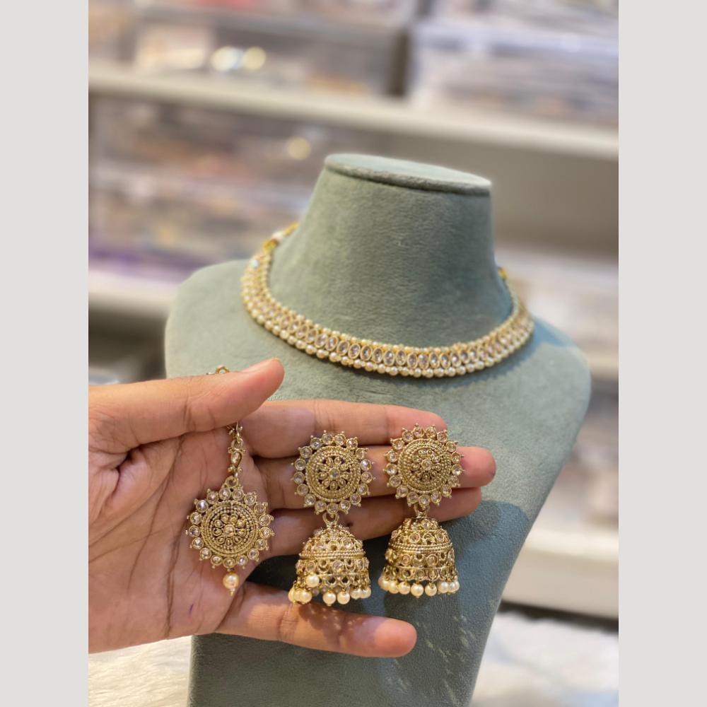 Hira Collections Elegant Kundan And Pearl Necklace Set for Weddings & Festive Wear