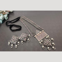 Hira Collections Bold Oxidised Pota Stone Long Necklace Set Perfect Festive Jewelry