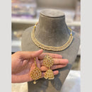 Hira Collections Sparkling Polki Kundan stones Necklace Set For Every Occassion