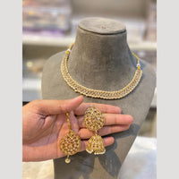 Hira Collections Sparkling Polki Kundan stones Necklace Set For Every Occassion