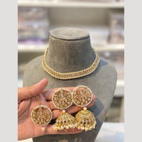 Hira Collections Sparkling Polki Kundan stones Necklace Set For Every Occassion
