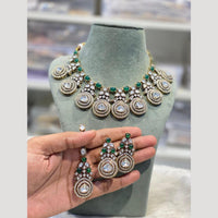 Hira Collections Golden Era Kundan Necklace Set – Ethnic Elegance