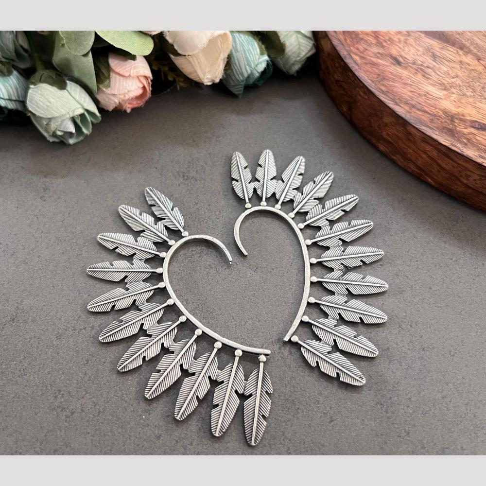 Hira Collections Intricately Designed Oxidised Earcuffs Stylish & Comfortable Ethnic Jewellery for Women