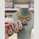 Hira Collections Vintage Style Austrian Stone And Beads Necklace Set 