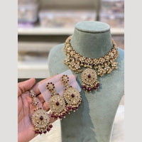 Hira Collections Vintage Style Austrian Stone And Beads Necklace Set