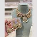 Hira Collections Vintage Style Austrian Stone And Beads Necklace Set