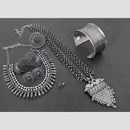 Hira Collections Trendy Oxidised Plated Combo Jewellery Set