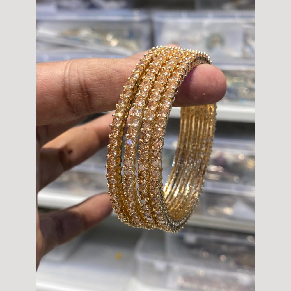 Hira Collections Royal Look Austrian Stone Designer Bangles Set