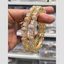 Hira Collections Glamorous American Diamond Premium Bangles Set