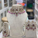 Hira Collection Gorgeous Kundan And Pearl Choker Necklace Set for Wedding Functions