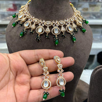 Hira Collection Traditional Kundan And Beads  Necklace Set