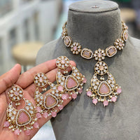 Hira Collections Designer Kundan And Pearl  Necklace Set Perfect for Weddings & Festive Occasions
