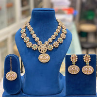 Hira Collections Exquisite Polki Kundan Necklace Set for Engagements and Special Celebrations