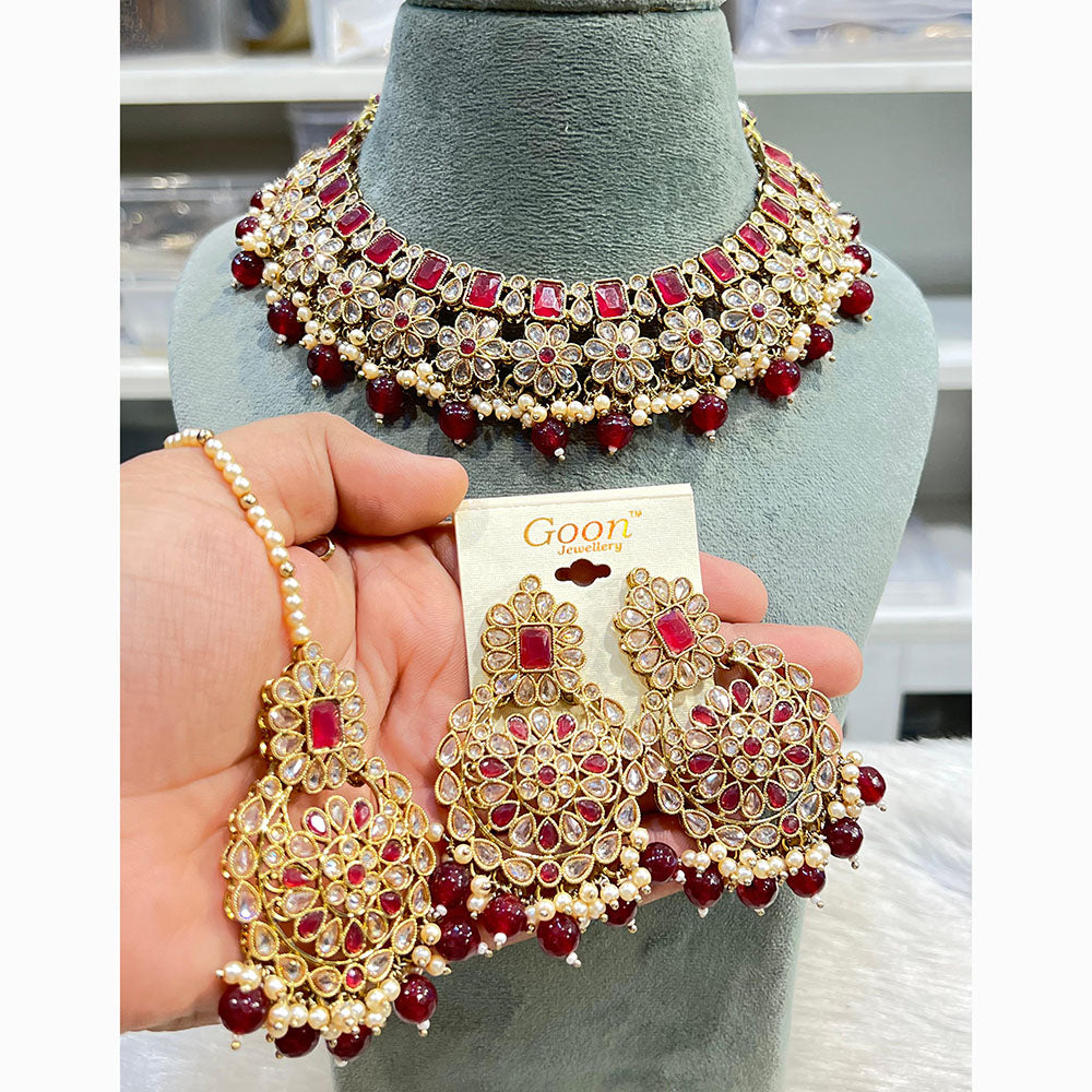 Hira Collections Exquisite Kundan Necklace Set for Engagements and Special Celebrations