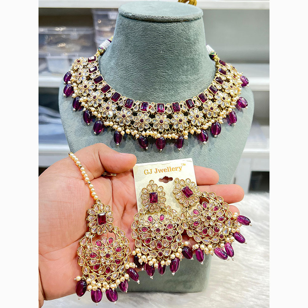 Hira Collections Exquisite Kundan Necklace Set for Engagements and Special Celebrations