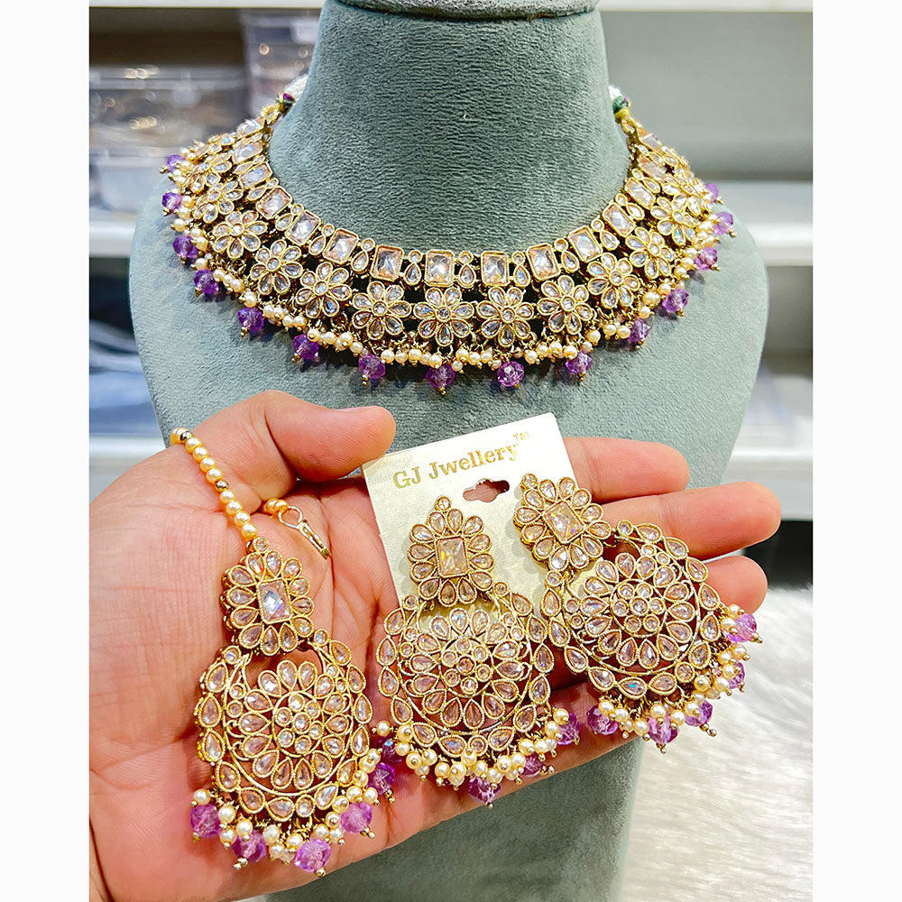 Hira Collections Exquisite Kundan Necklace Set for Engagements and Special Celebrations