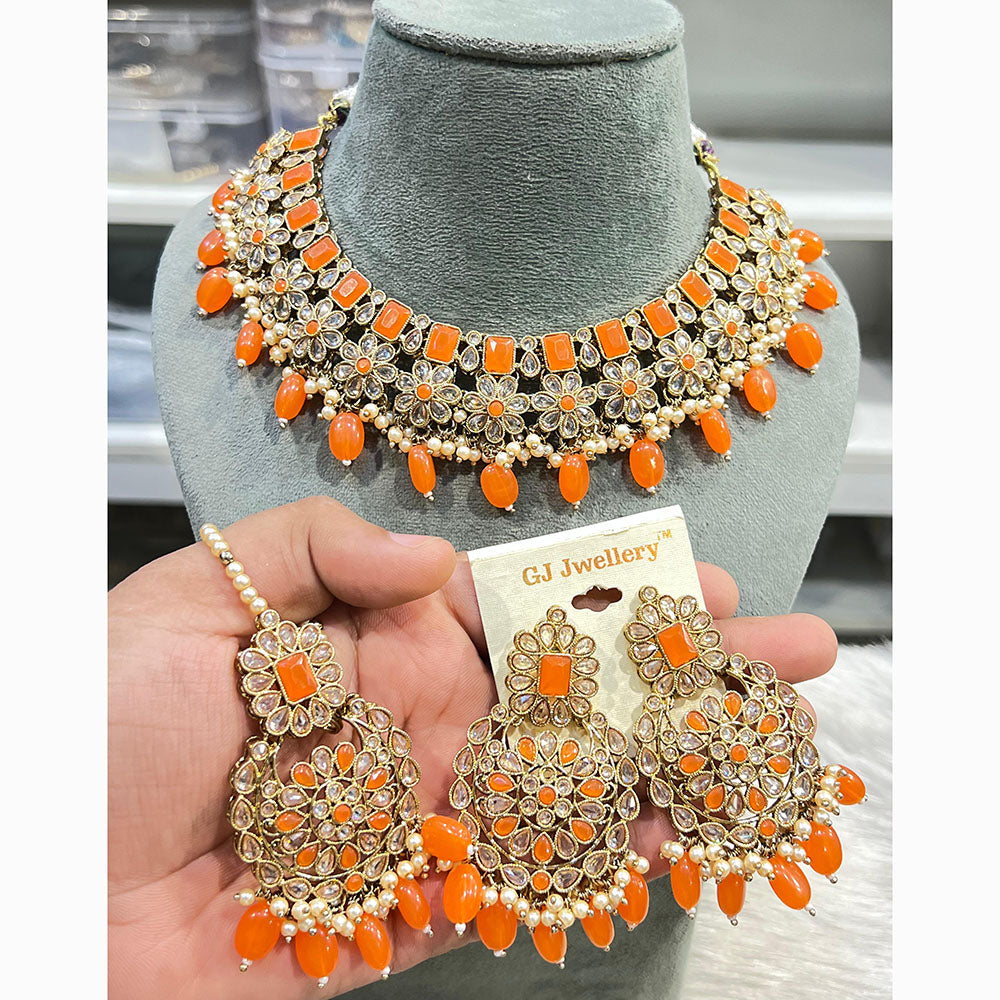 Hira Collections Exquisite Kundan Necklace Set for Engagements and Special Celebrations