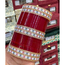 Hira Collections Premium Austrian Stone Bridal Acrylic Bangle Set 