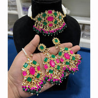 Hira Collections Floral Inspired Choker Necklace Set for Festive Wear