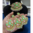 Hira Collections Floral Inspired Choker Necklace Set for Festive Wear