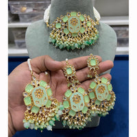 Hira Collections Floral Inspired Choker Necklace Set for Festive Wear