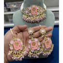 Hira Collections Floral Inspired Choker Necklace Set for Festive Wear