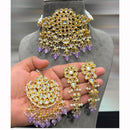 Hira Collections Traditional Kundan Inspired Choker Necklace with Pearled Finish