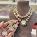 Hira Collection Elegant Crystal And Austrian Stone Necklace Set Perfect For Traditional Functions