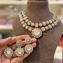 Hira Collection Elegant Crystal And Austrian Stone Necklace Set Perfect For Traditional Functions
