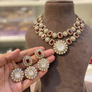 Hira Collection Elegant Crystal And Austrian Stone Necklace Set Perfect For Traditional Functions