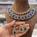Hira Collection Elegant Crystal And Austrian Stone Necklace Set Perfect For Traditional Functions
