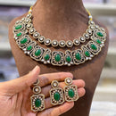 Hira Collection Elegant Crystal And Austrian Stone Necklace Set Perfect For Traditional Functions