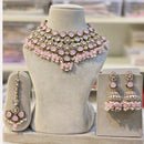 Hira Collection Beautiful Kundan Choker Necklace  Set  With MaangTika For Wedding Occassion