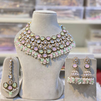 Hira Collection Beautiful Kundan Choker Necklace  Set  With MaangTika For Wedding Occassion