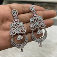 Hira Collection Sparkling American Diamond Dangles Earrings For parties