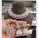Hira Collections Designer Rhodium Finish Pota and Pearl Necklace Set